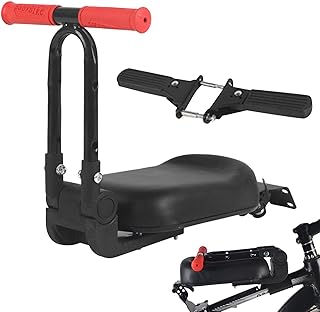 Assento de bicicleta infantil | Cadeirinha infantil retrátil para bicicleta com pedal antiderrapante,Assento portátil para bicicleta infantil, selim infantil para bicicletas, crianças de 3 a 6 Aezon