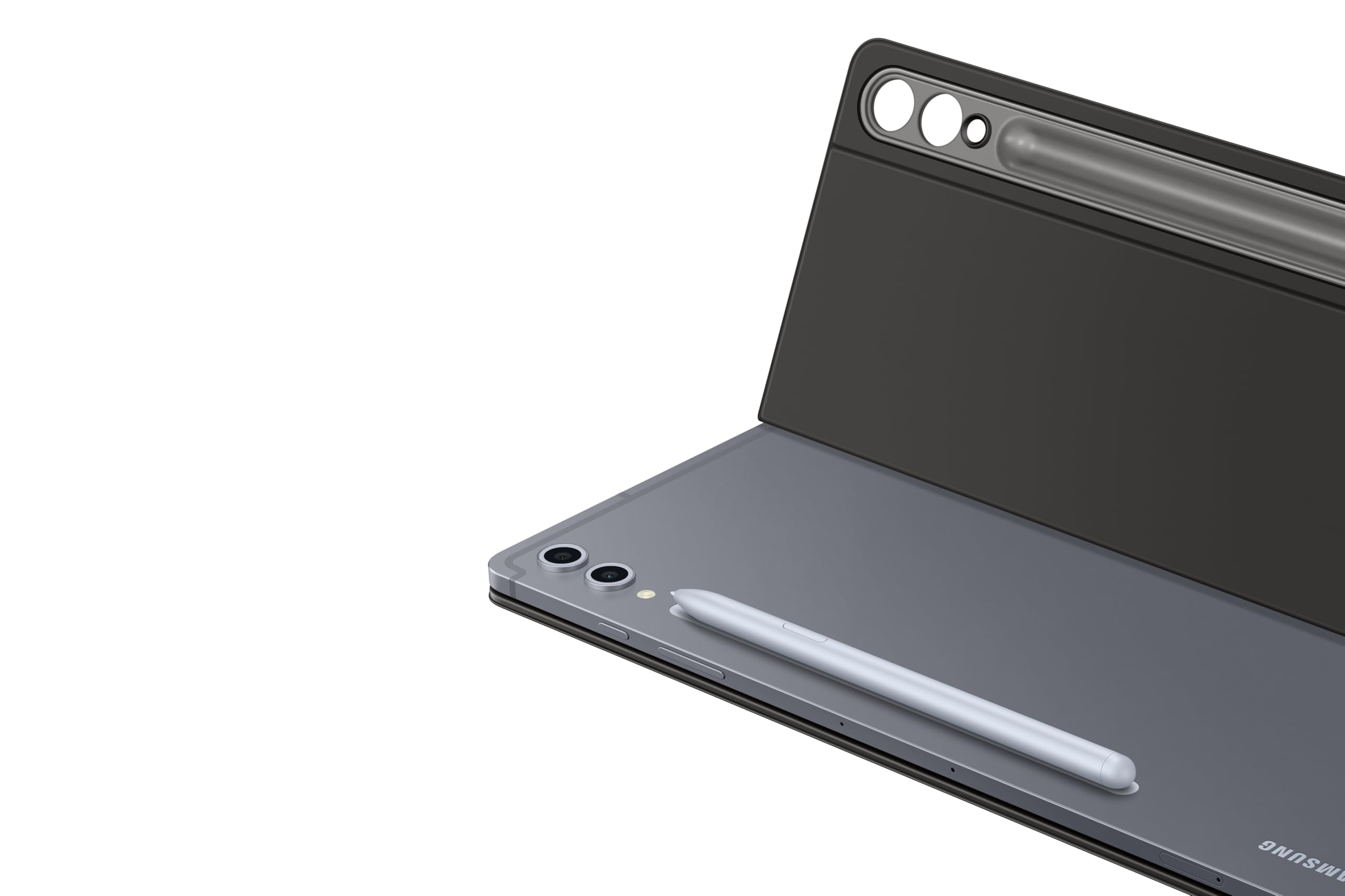 Samsung Book Cover Keyboard Slim EF-DX820 für das Galaxy Tab S10+| Tab S9+| Tab S9 FE+ mit QWERTZ-Tastatur und AI-Taste, Einteilige Tablet-Hülle, schlankes Design, S Pen Fach, Schwarz