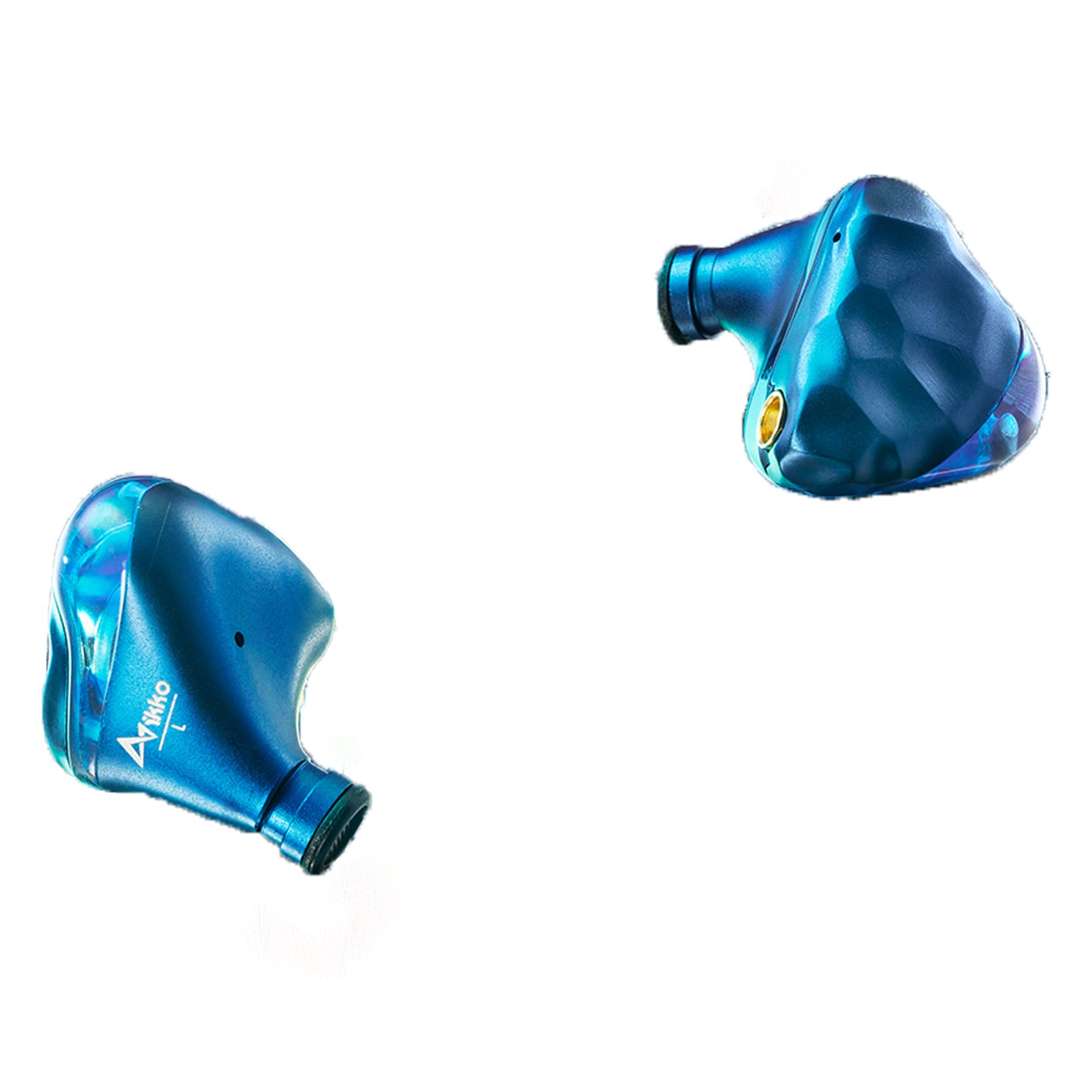 keephifiin-Ear Monitors IKKO OH1s Earphones, Deposited Nano-Carbon Dynamic Driver+Knowles 33158 Balanced Armature Headphones with 2Pin 3.5mm Detachable Cable (Blue)