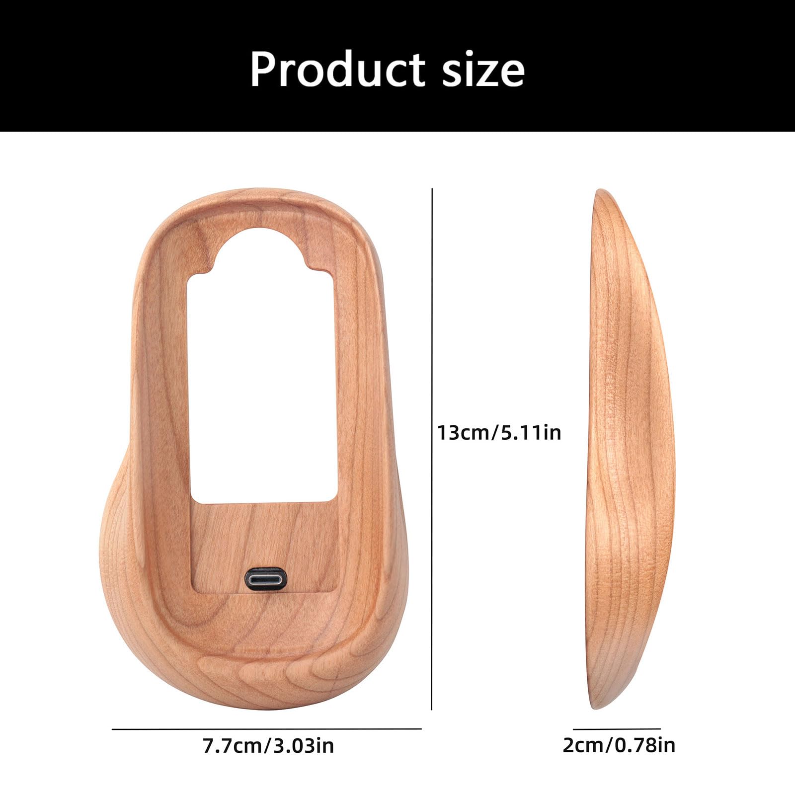 Dock Ricarica in Legno per Porta USB C e Base Stabile per Caricabatterie per USB C efficienti negli spazi Lavoro
