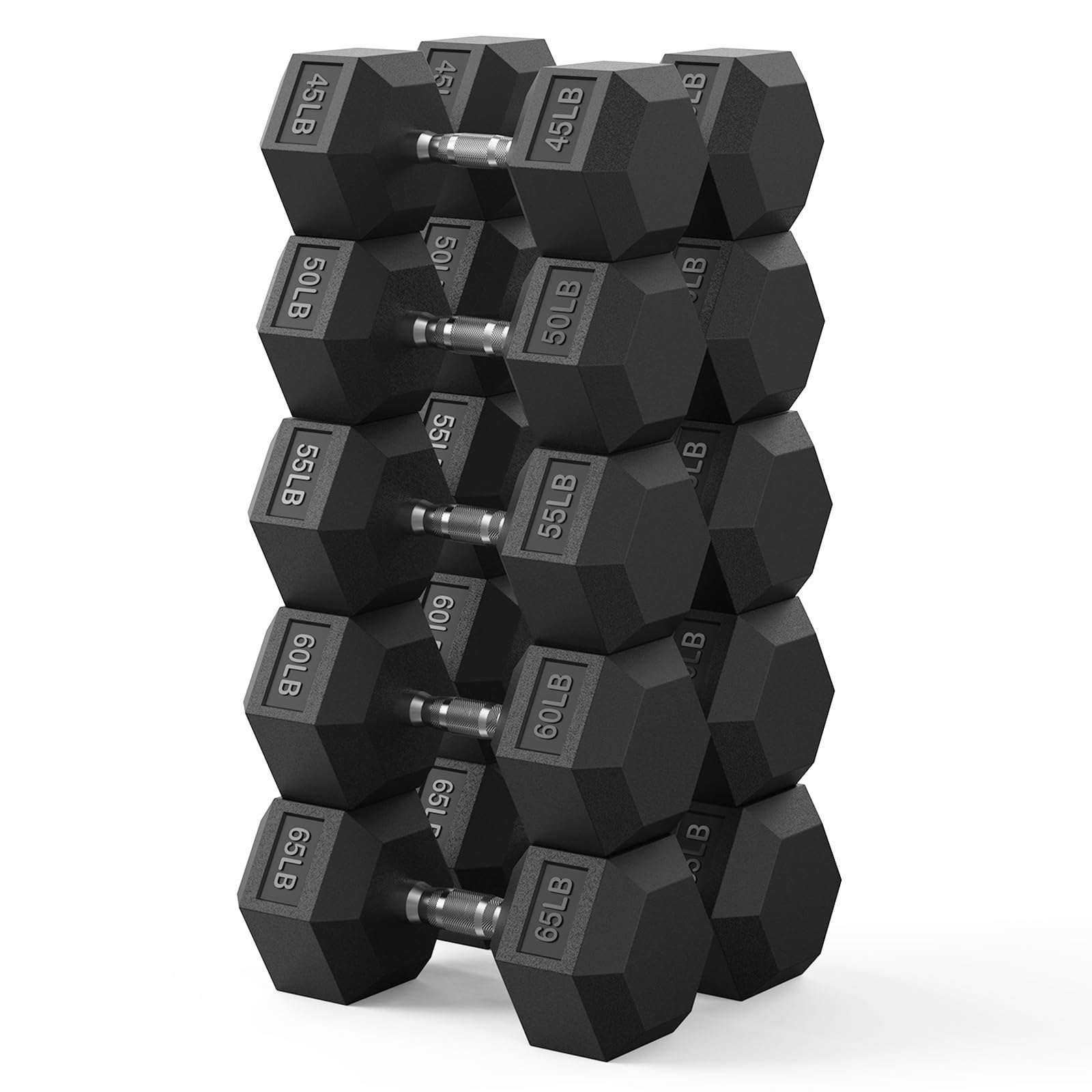 PAPABABE Hex Dumbbell Set