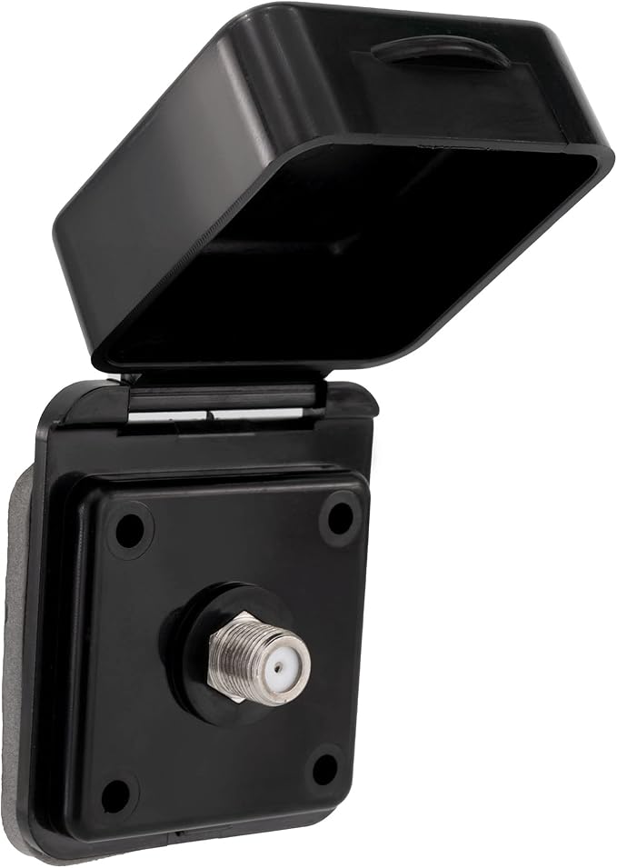 RecPro RV Cable TV Inlet Plate Coaxial Antenna/Cable