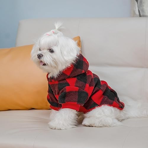 Miniatura 7 de EXPAWLORER Sudadera básica con capucha para perro, suéter de otoño para perros pequeños y medianos, niños y niñas, con agujero para la correa y
