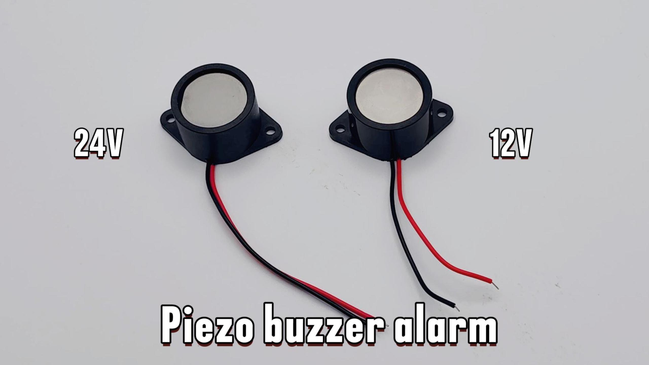 Icstation DC 12V 85dB Active Piezo Buzzer – Continuous Tone, 3-24V Wide Voltage, 15mA – Pack Of 2 – Loud Alarm For DIY, Car, Security Projects