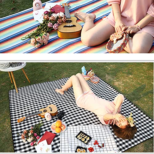 SPITO Cobertor de piquenique ao ar livre esteira portátil para praia plus Thick Dual Layers Impermeá