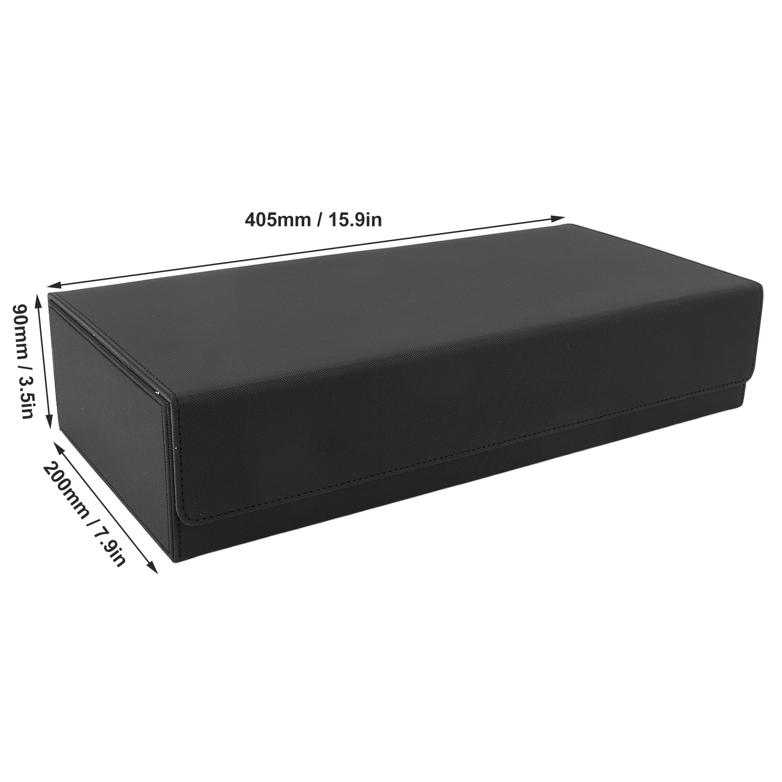 Fabater Pudełko do Przechowywania Kart ze Skóry PU z Magnetycznym Zamknięciem, Duże Etui na Karty na ponad 550 Kart do Gry, Szuflada z Organizerem Karty Kolekcjonerskie (BLACK)