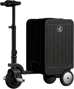 Electric Scooter Suitcase Smart Rideable Luggage 20" Motorized Suitcase Zipperless Carry-On Luggage for Travel, USB Port & TSA Lock