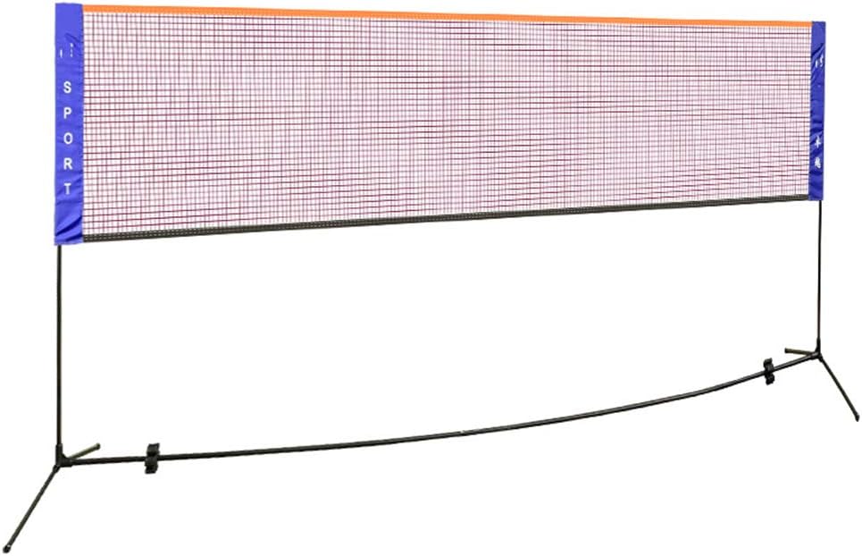 Badminton Net Set, Volleyball Net Tennis Net Simple Folding Badminton Net Rack Easy Setup Sports Net Training Mesh for Outdoor Indoor Court (A 4.1m)