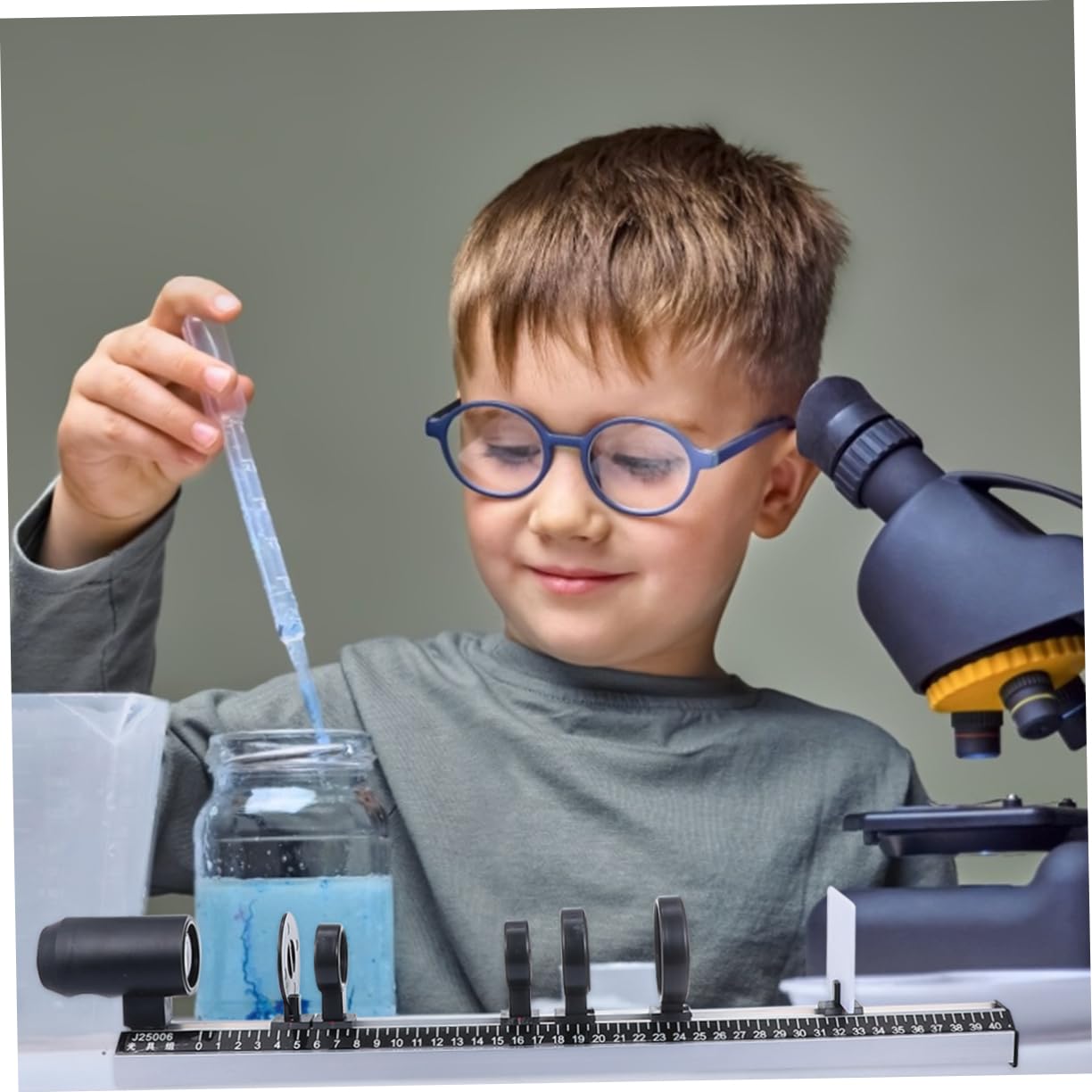 Ciieeo 9pcs Optical Instrument Set for Physical Imaging Experiments Educational Concave Convex Lens Teaching Equipment for Classroom Science Demonstrations