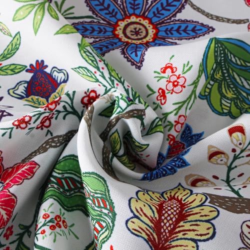 Image of EHouseHome Outdoor and Indoor 70inch Round Tablecloth with Umbrella Hole and Zipper, Waterproof Zippered Patio Cloths, Spring /Summer Table Covers for Backyard Circular Table /BBQs /Picnic