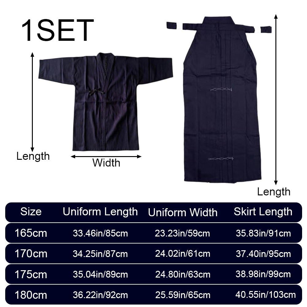 Japanische Traditionelle Kendo-Uniformen, 2-teilige Sets, Kampfsportbekleidung, Kendo-Kimono-, Samurai-uniform Für Erwachsene
