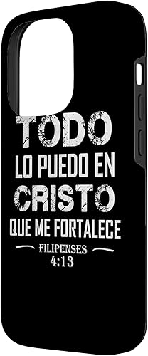 Miniatura 44 de Funda para iPhone 12/12 Pro Filipenses Todo Lo Puedo En Cristo Biblia Cristiana