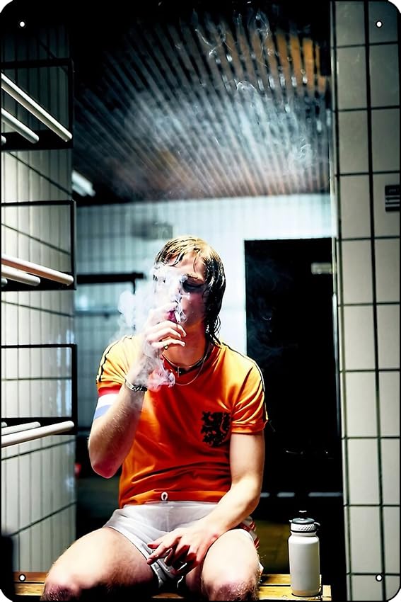 Oedrtqi Smoking;Cruyff Poster Funny Metal Tin Sign for Home Kitchen Bar  Room Garage Decor 8