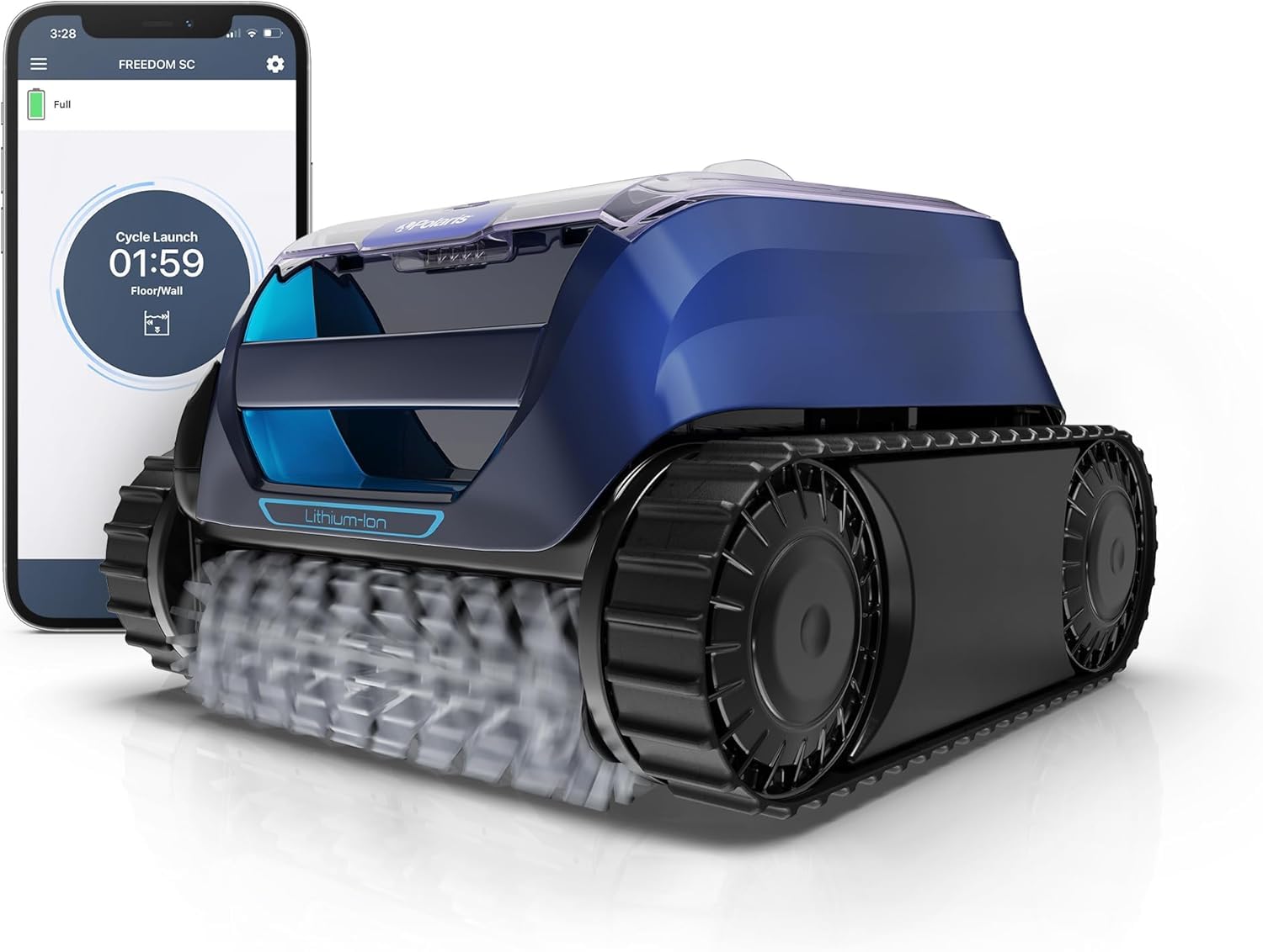 Polaris Freedom SC Cordless Robotic Pool Cleaner, WiFi Enabled | Fast-Charging, Dual Modes Clean Floor & Walls in 2 Hrs, iAquaLink App, Easy-Lift Removal, up to 36ft