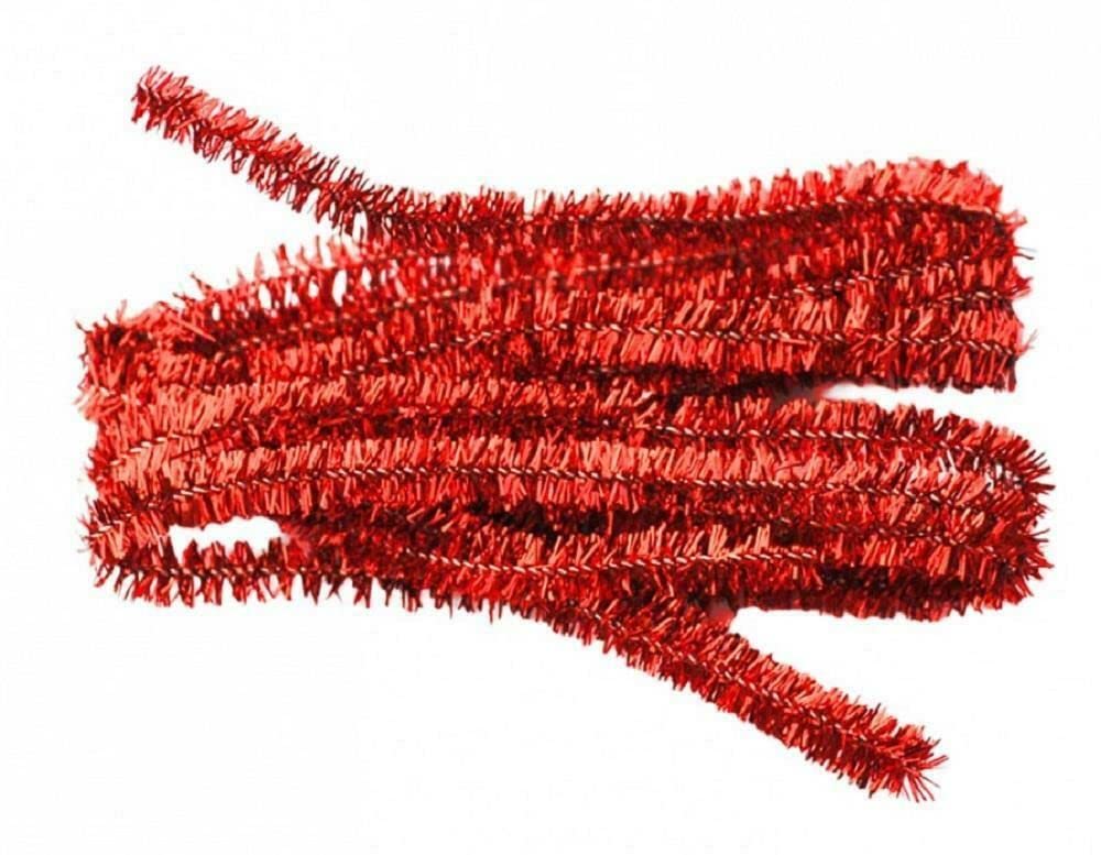 Dolls House Red Tinsel Miniature Wired Christmas Tree Decoration Ornament