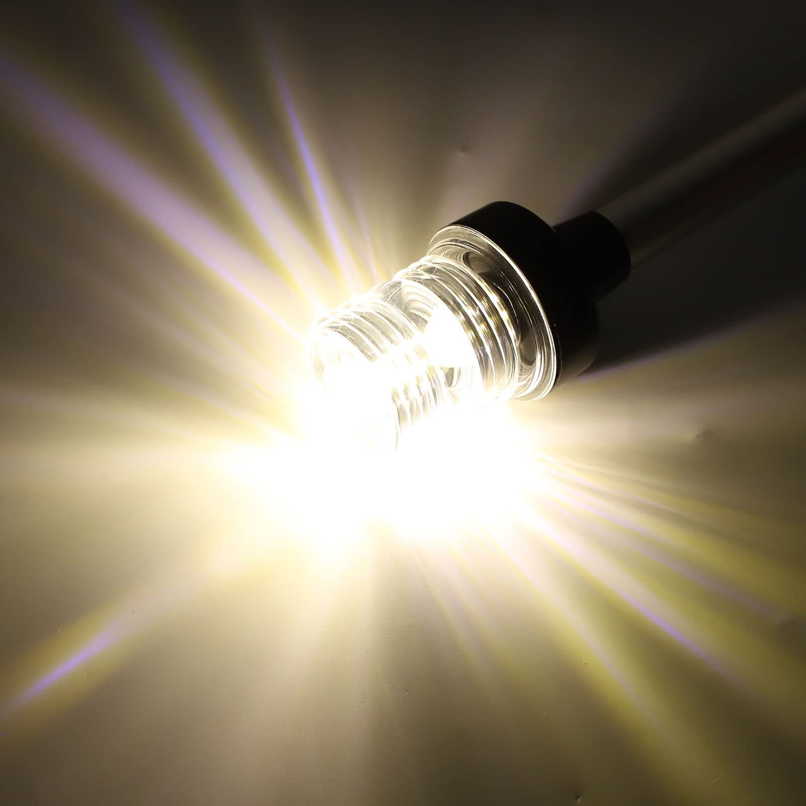Fockety Luce di Navigazione Dell'ancora a LED a Tutto Tondo,12 Pollici IP66 Impermeabile LED Luce di Poppa per Barche Luce di Ancoraggio a 360° Luce di Navigazione per Barche a Irraggiamento a 360°