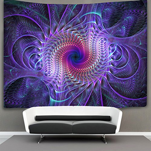 New Purple Tie Dye Psychedelic Trippy Art Wall Tapestry Hippie Art Tapestry Wall Hanging Home Decor Extra Large Tablecloths 60X90 Inches For Bedroom Living Room Dorm Room #TOP1