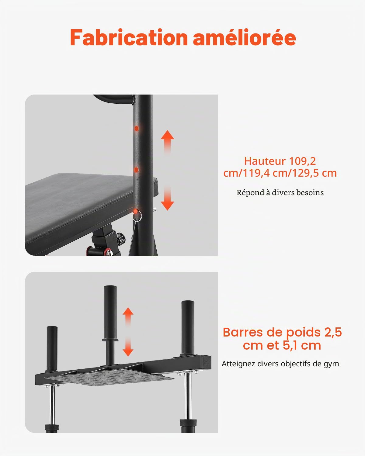 VEVOR Presse à Cuisse Verticale, Appareil Musculation Jambes et Cuisses en Acier au Carbone, Capacité de 249,5 kg, Équipement pour Bas du Corps Quadriceps, Ischio-jambiers, Fessiers et Mollets, Gym