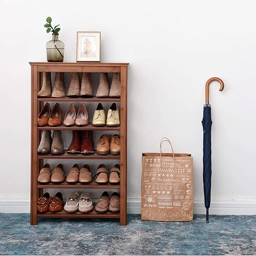 Miniatura 6 de Organizador de zapatos de madera de 6 niveles estante de almacenamiento de zapatos estante de almacenamiento de zapatos estante de almacenamiento de