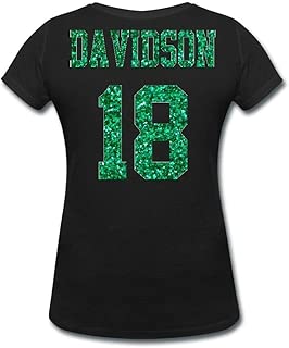 Glitter Last Name Jersey Tee Shirt with Player Number - Ladies Tee, Mom Bling - coolthings.us