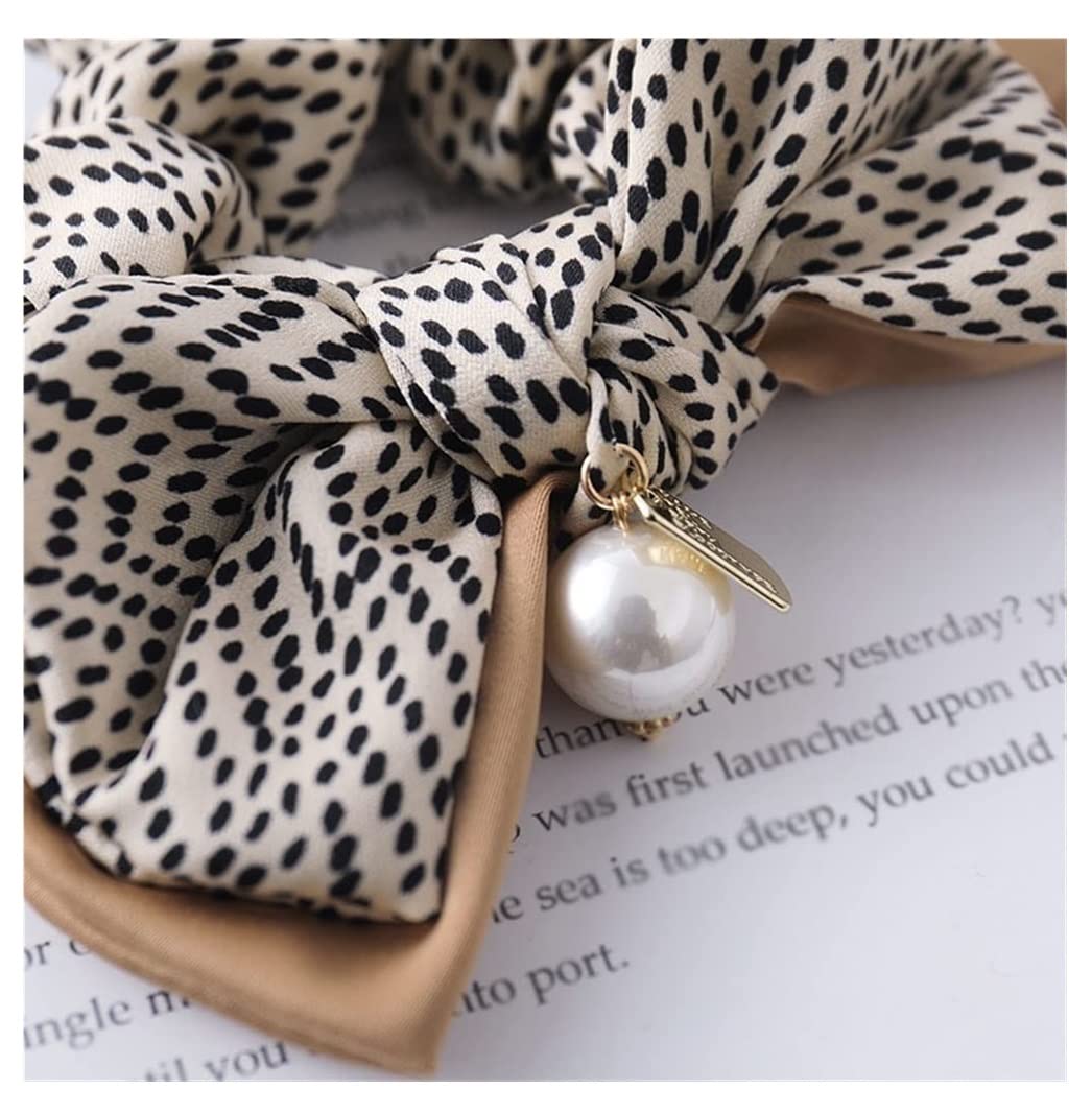Scrunchies Haargummi 3pcs Französisch Retro Schleife Stirnband Krawatte Pferdeschwanz Haarschmuck Perle Boho Haarring Zopfgummi Elastische