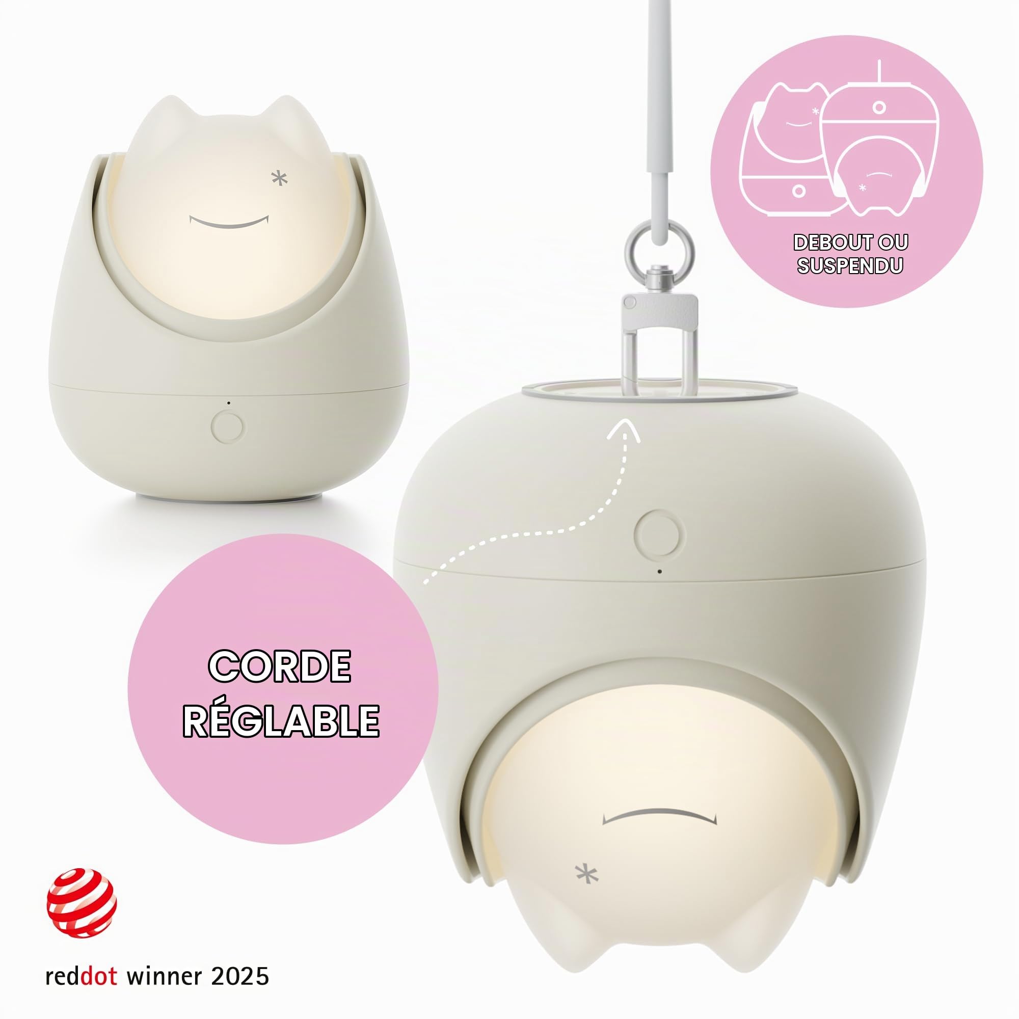 nosiboo Zigg veilleuse enfant - lampe de chevet bébé