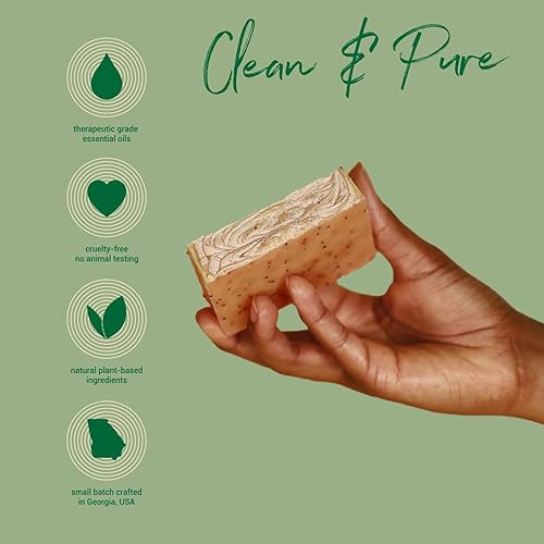 Miniatura 3 de Herb'N Eden - Jabón en barra de citronela y pachulí - Jabón hidratante para rostro y cuerpo - Para acné, eczema, piel seca y agrietada -