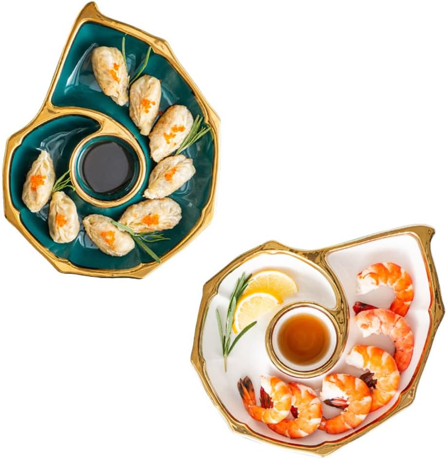 Glazed Ceramic Sushi Plate, Sushi Fish Display Plate, Cutlery and Serving Pieces Restaurant Home Buffet Snack Plate