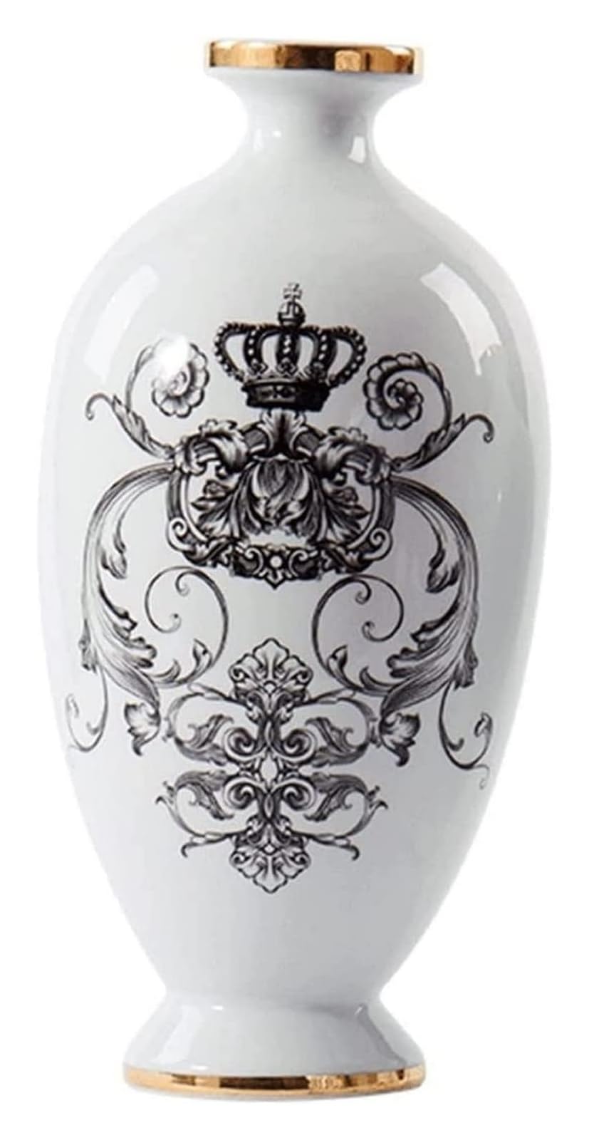 asdchZen Vase Ceramic Vase Modern White Hand-Painted Porcelain Vases 18.9 Inch Large Stoneware Decor Flower Vase Living Room Office Desktop Decoration Ornament Vases Desktop Decor -B,One Color-B