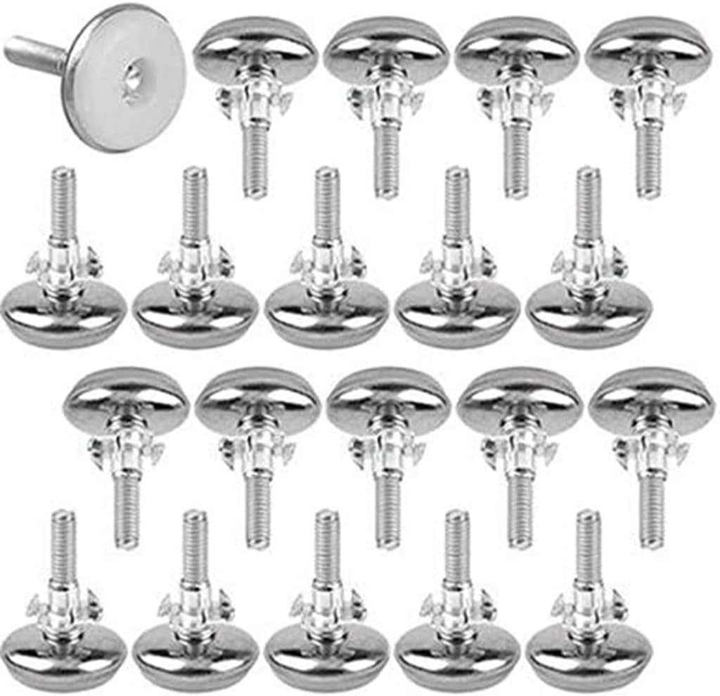 TOVOT 20 Pairs M6 26mm Furniture Levelers Adjustable Leveling Foot