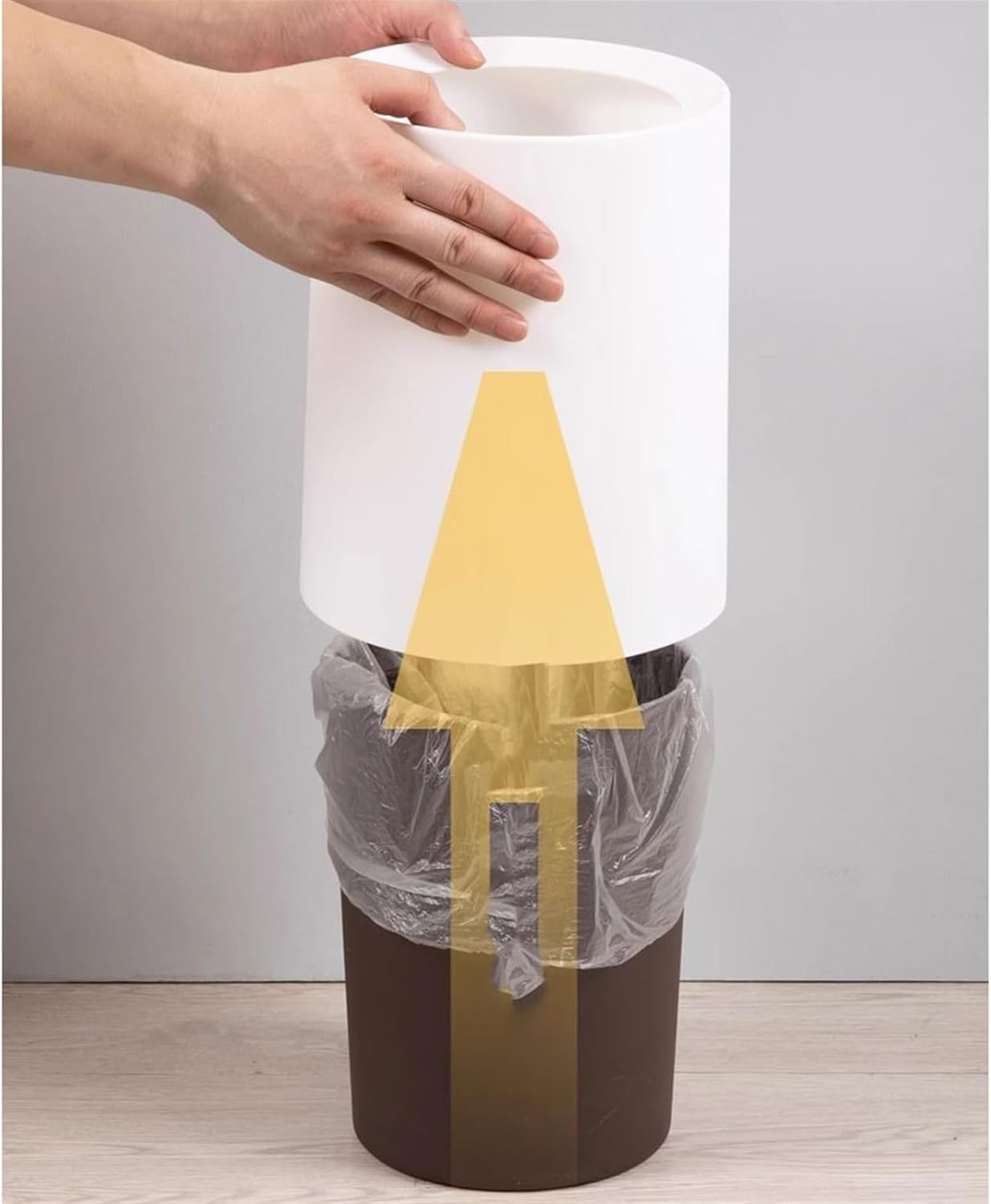 Trashbin Trash Can Bedroom Home Kitchen Living Room Toilet Bathroom Office Creative Trash Cans(A,Large)