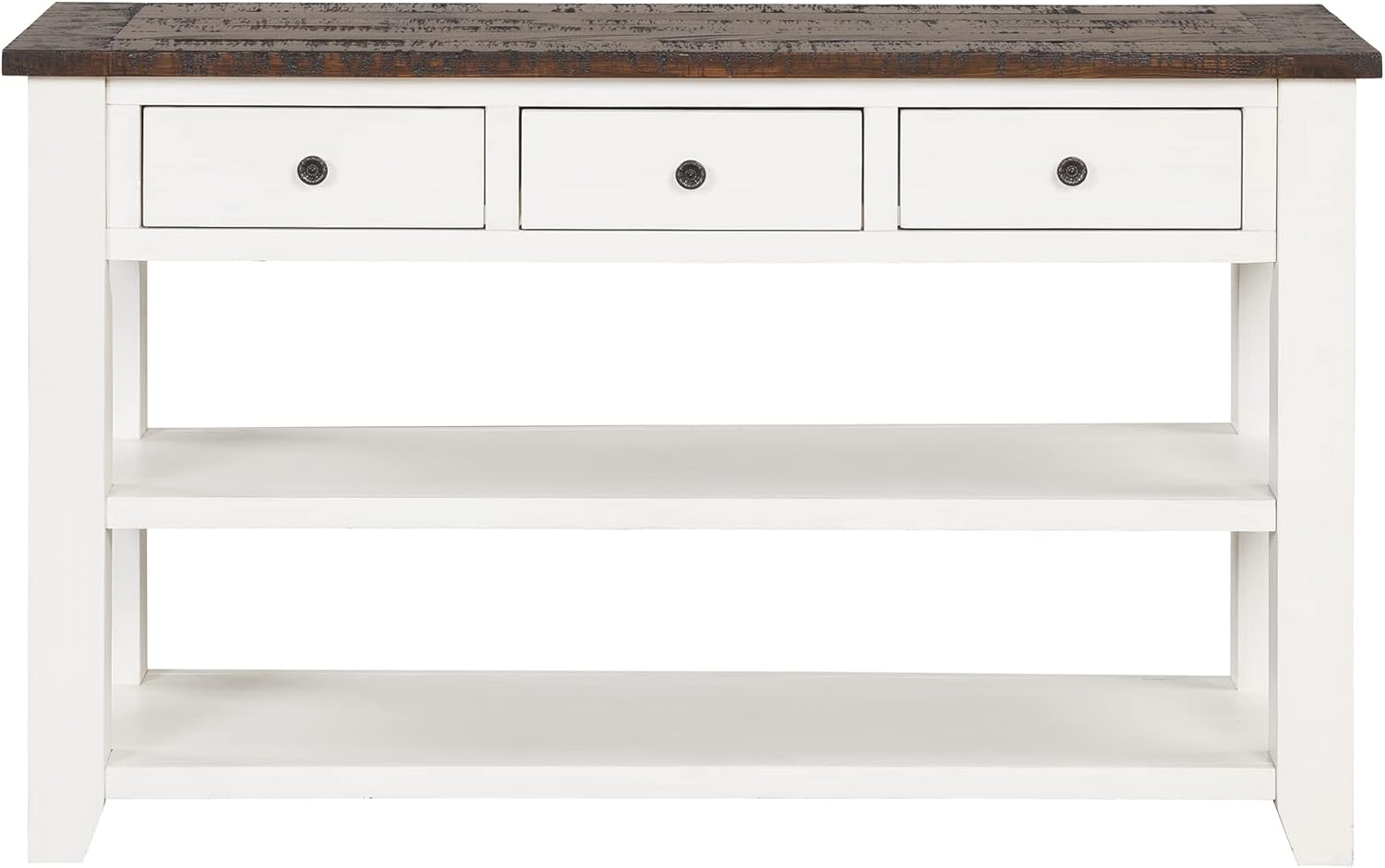 Console Tables for Entryway, Wood Console Table with 3 Drawers Entry Table with
