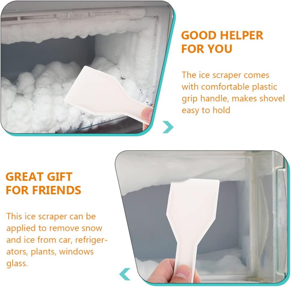 10pcs deicing Shovel Car Snow Scraper refrigerador para cuarto car Frost Scraper deicing Scoops Vehicle Snow Removal Refrigerator Ice Scraper White Plastic Unclog Automatic