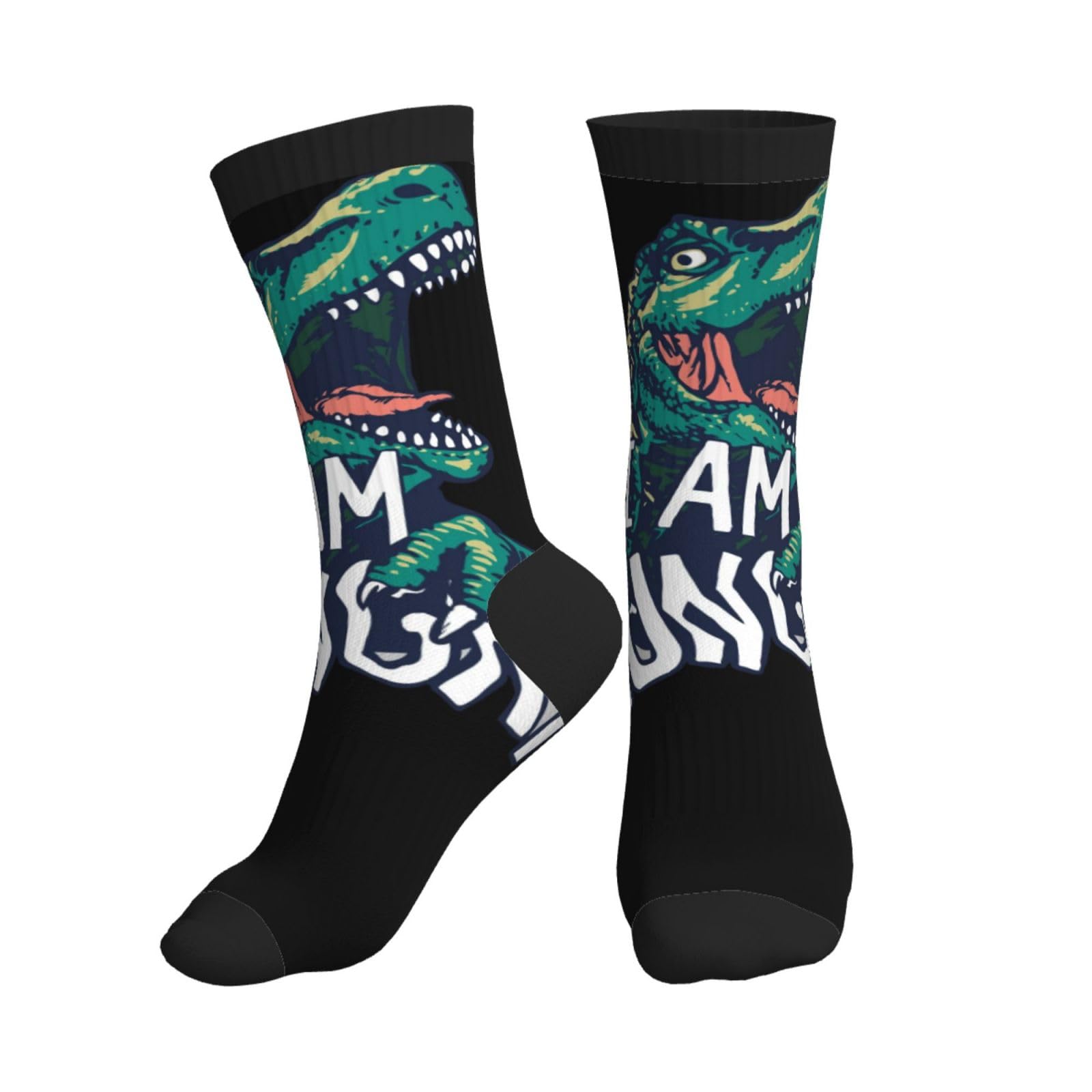 PENGYVV Unisex Socks Hungry dinosaurs Crew Casual Athletic Aesthetic for Women Men, Cute Funny Novelty Sock