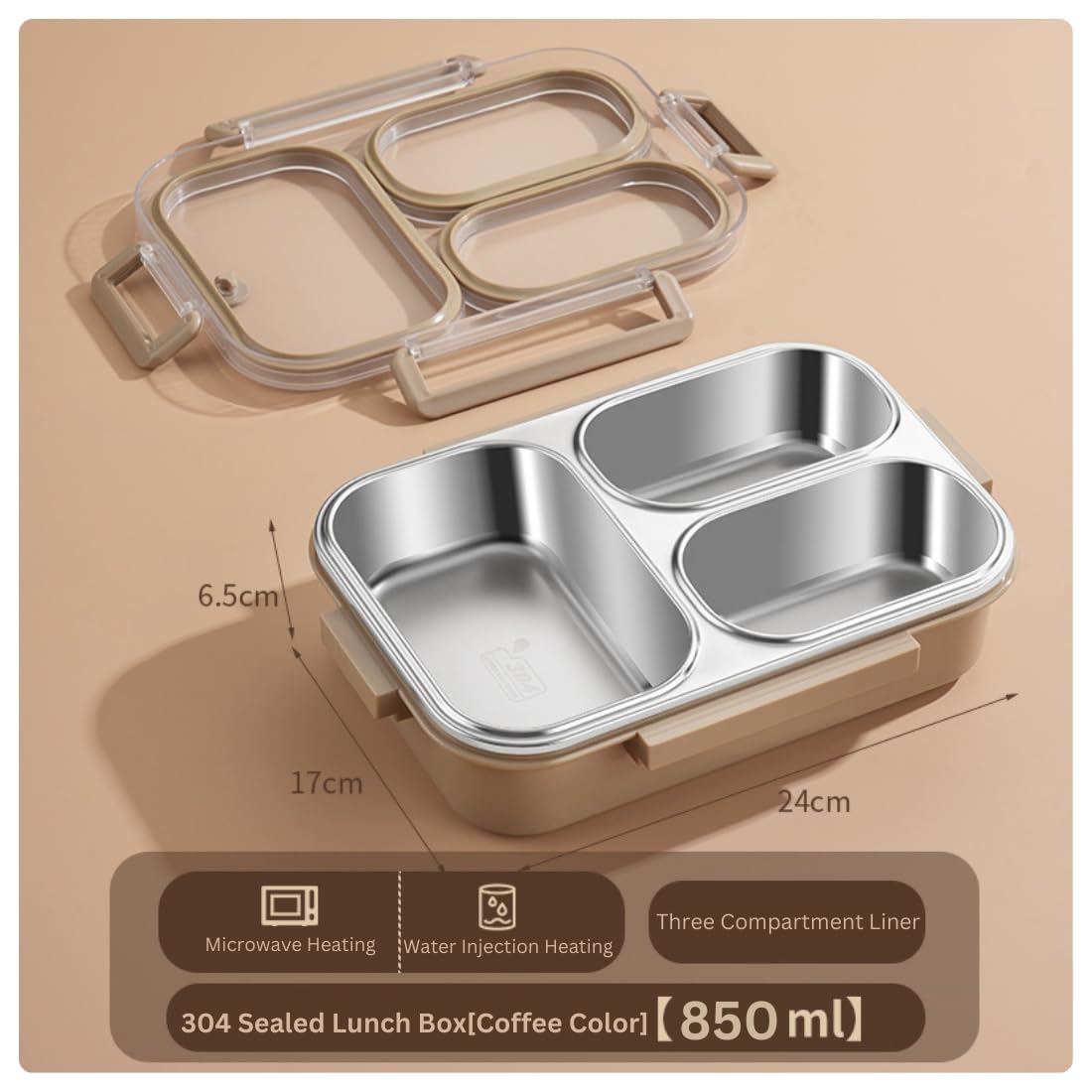 Boîte à Lunch Acier Inoxydable à Injection D'eau – Lunchbox Isotherme Neuve
