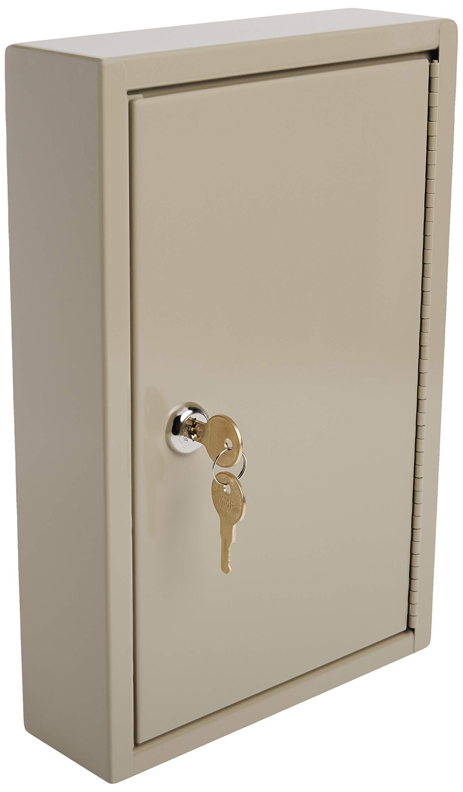 MMF Industries STEELMASTER 30-Key Uni-Tag Single-Tag Compact Steel Key Cabinet (201903003), Sand