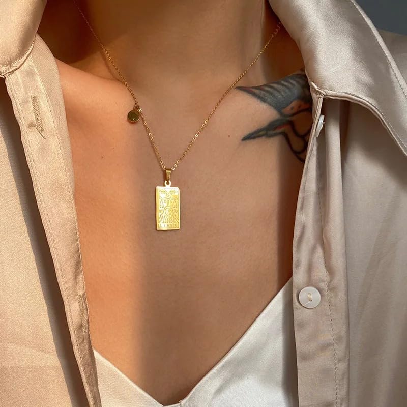 Double Pendentif Constellation Pierre de Naissance 12 Constellations Saturne pour Filles