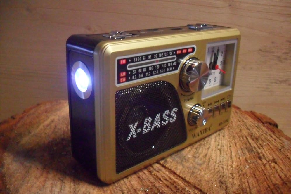 Radio rechargeable vintage 3 bandes FM pour vos soirées de camping et pique-niques