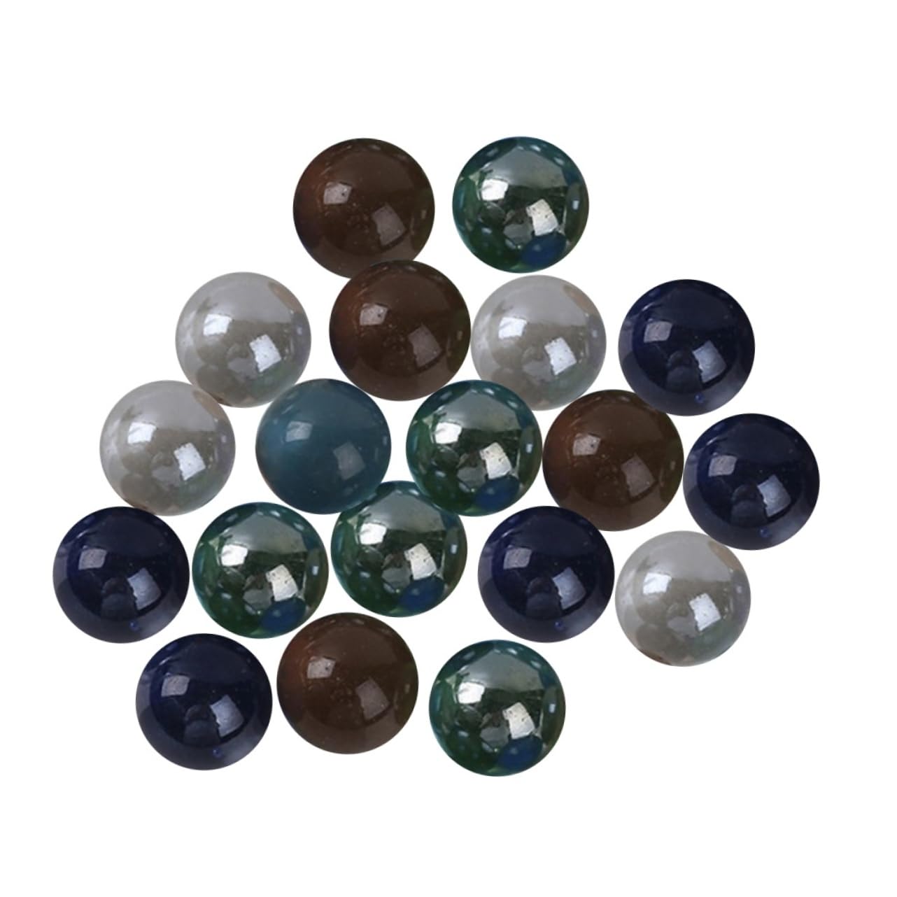 Hemoton Kid Toys 40pcs Glass Marbles 16mm Size Shooter Toys Smooth Texture Random Color