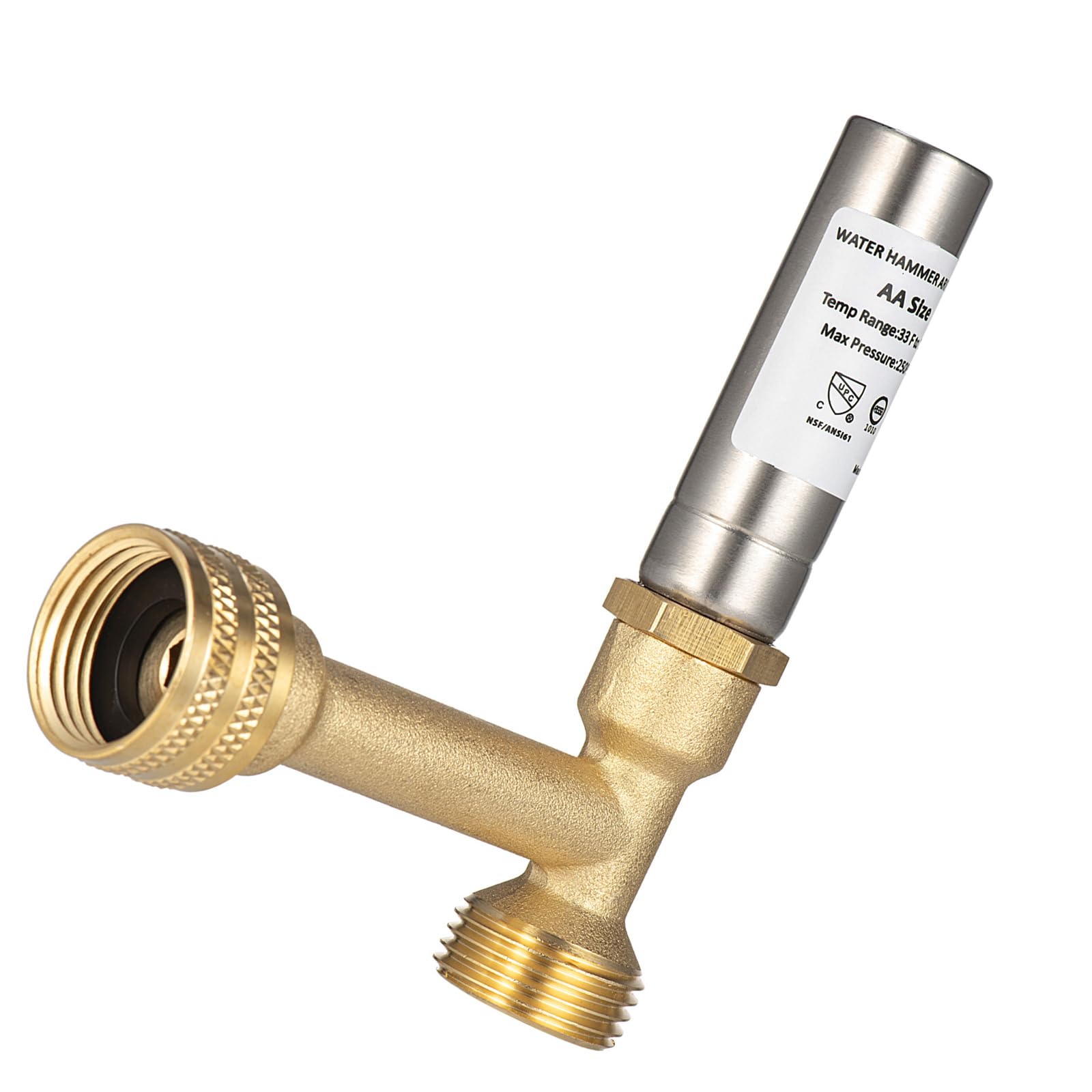 Washing Machine Dishwasher Pipe Stop 3 / 4inch Thread Water Hammer Arrestor for Quiet Appliance Operate Enduring Washer Hammer Arrestor Bath Room Accessories