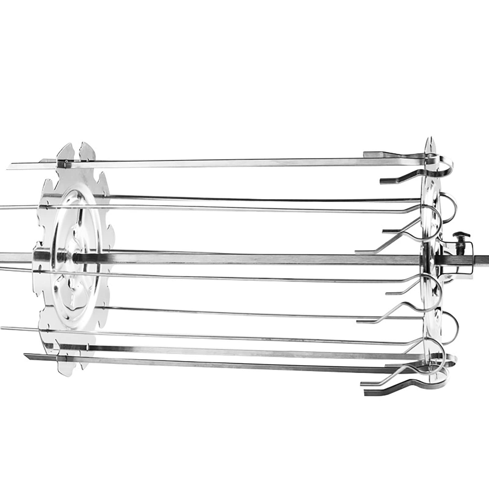 Jwthee Stainless Steel BBQ Roaster Rotisserie Skewers Needle Cage Oven Vegetable Meat Skewer Kebab Maker Grill Metal Roaster Rotisserie Barbecue Tools for Electric Oven