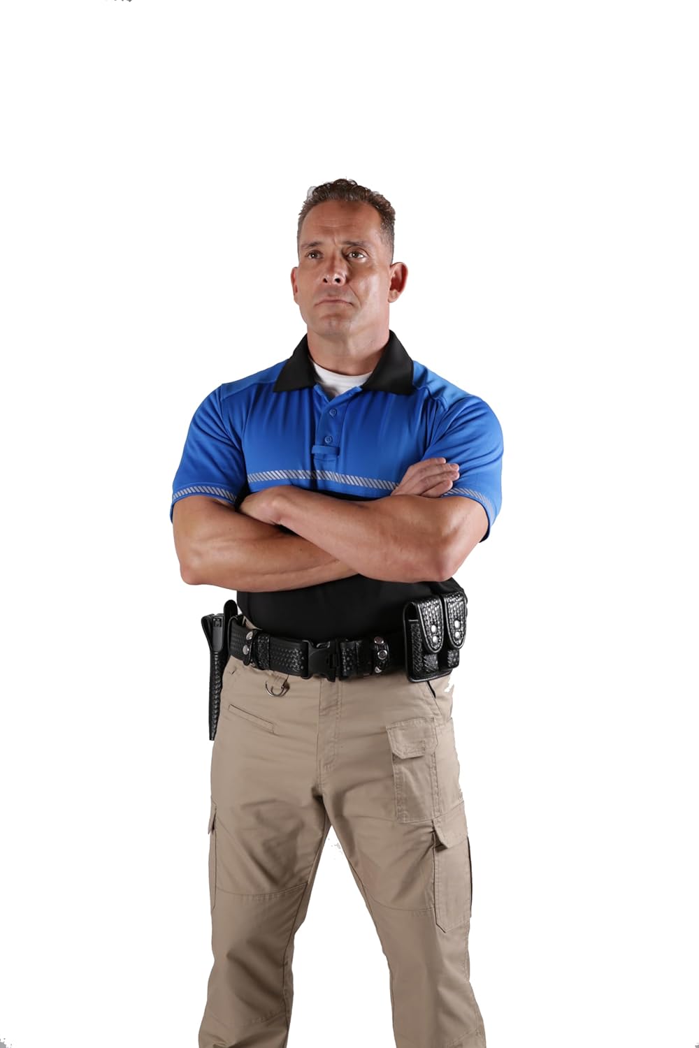 RYNO GEAR 100% Polyester Jersey Knit Two Tone Bike Patrol Polo Shirts - Image 3