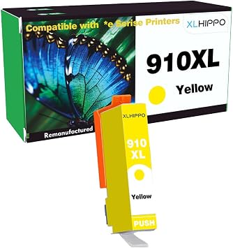 910XLYellow Ink Cartridge Replacement for HP 910 910XL Compatible with HP OfficeJet 8015e 8010e 8022e 8010 8022 HP OfficeJet Pro 8025e 8028e 8035e 8020e 8020 8025 8028 8035 Printer| 1 Yellow Pack