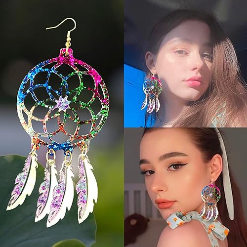 Miniatura 2 de Molde de resina de fundición de silicona para llaveroarete, molde de silicona para atrapasueños de resina epoximolde colgante de plumas con plumas