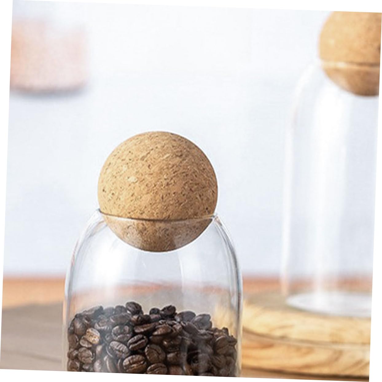 Woogim Lot de 8 bouchons en liège en forme de boule de 40 mm pour carafe à vin