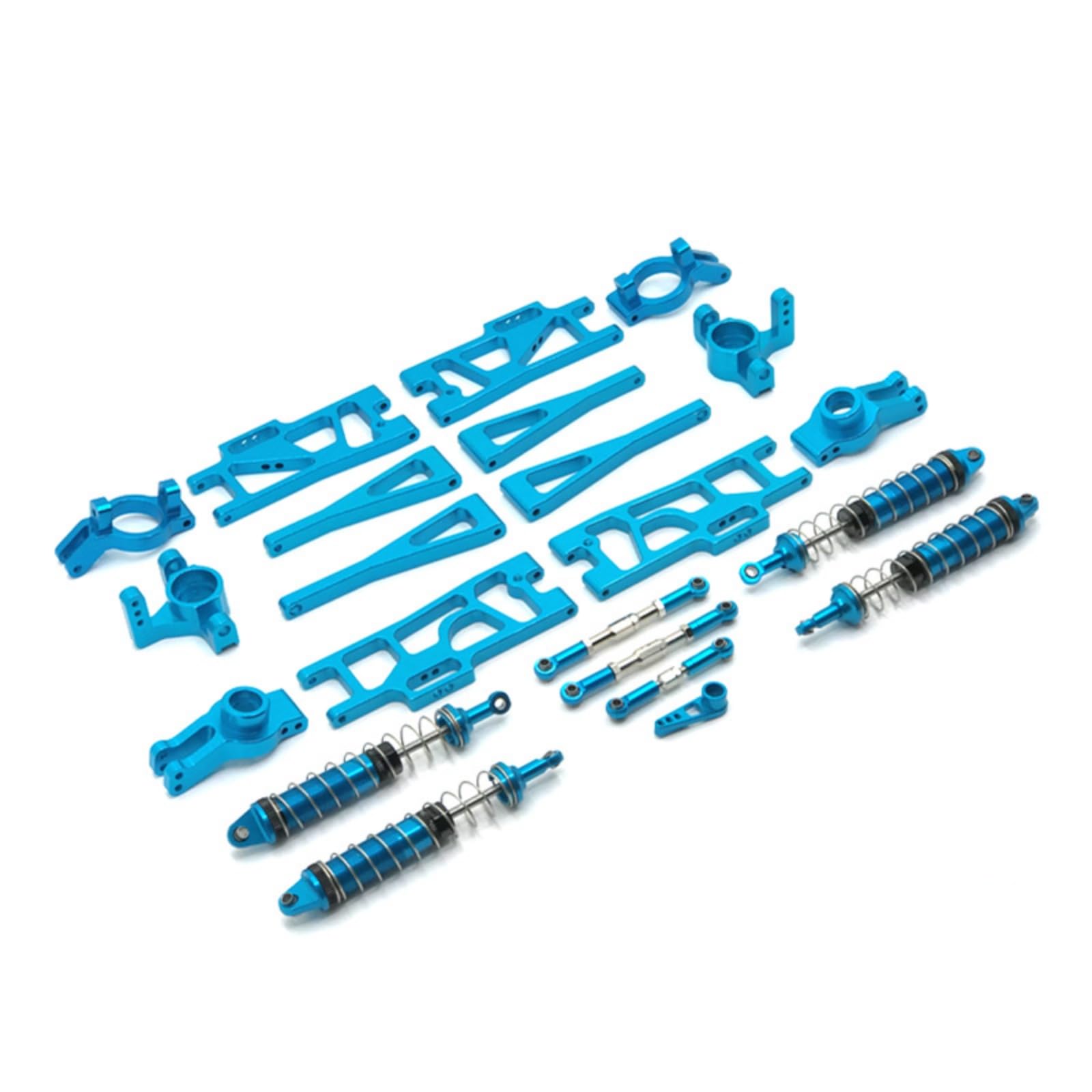 Kit di Aggiornamento Rc Rinforzato Braccetti Sospensione Rc Regolabile Ricambi per Modellisti, Blu