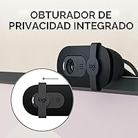 Vista 4 de Logitech Brio 101 Full HD 1080p Webcam para reuniones, transmisión, escritorio, laptop, PC - micrófono integrado, obturador, funciona con Zoom, Negro