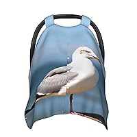 Vista 1 de Baby Car Seat Canopy Cover for Mom, Soft Breathable Nursing Breastfeeding Covers Multi Use Stroller Sun Shade Newborn Shower Gift，Cute Seagull