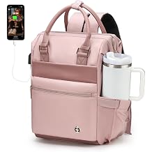 Swissdigital Design Laptop Backpack for Women, Travel Backpack with USB Charging Port, Fits 15.6 Inch Computer Backpacks for Work, Pink | SD1726L-81