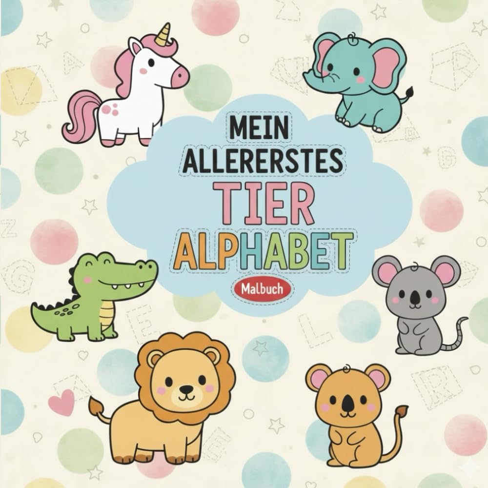 Mein allererstes Tier-Alphabet Kritzelbuch: Buchstaben lernen & Tiere ausmalen: Liebevoll gestaltetes Malbuch für Kleinkinder ab 1 Jahr (Die "Mein AllerErstes..." Malbuch-Reihe)